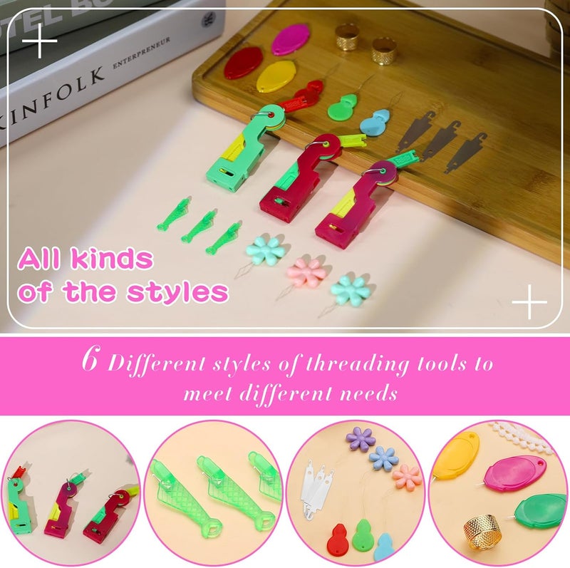 Fedmut Needle Threaders for Hand Sewing Embroidery Needle Threader Tool 20pcs for Hand Sewing, Sewing Machine, DIY Craft Project - Image 3